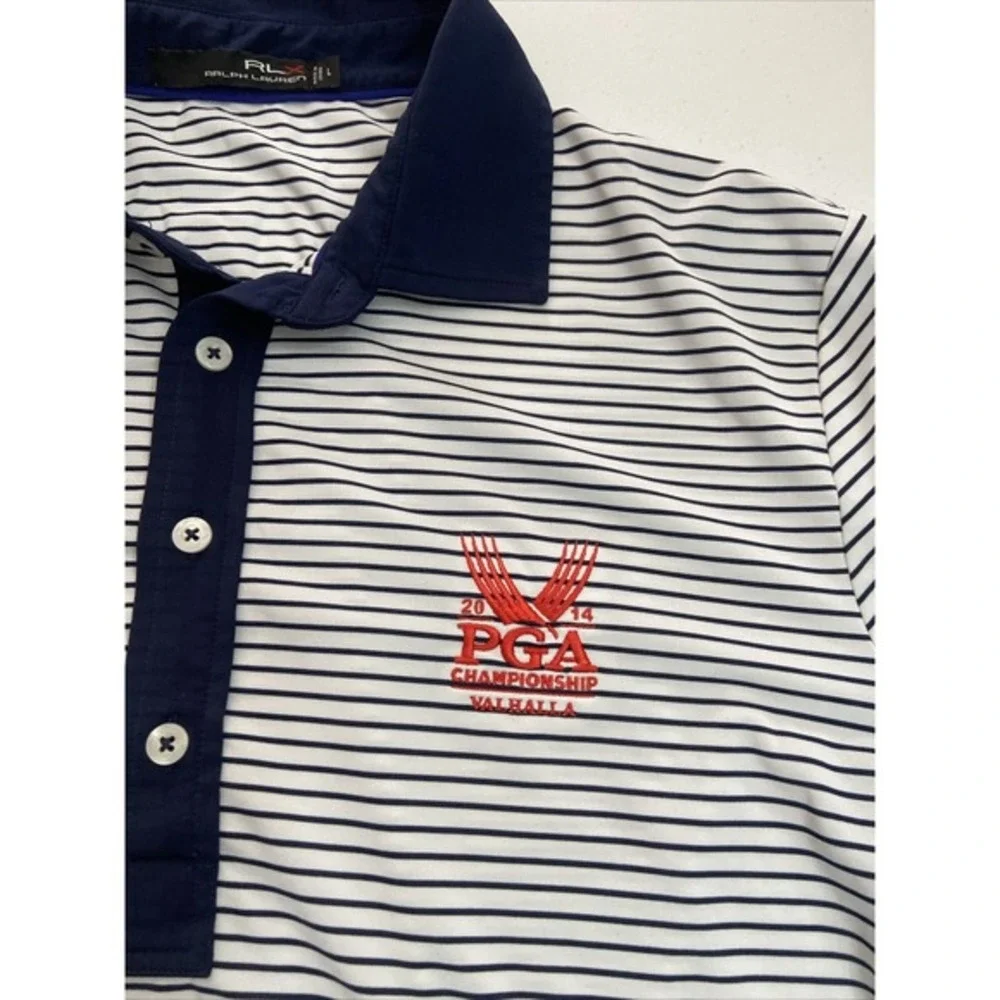Ralph Lauren Mens RLX Polo Shirt Golf Large PGA Champion‎ Vahalla